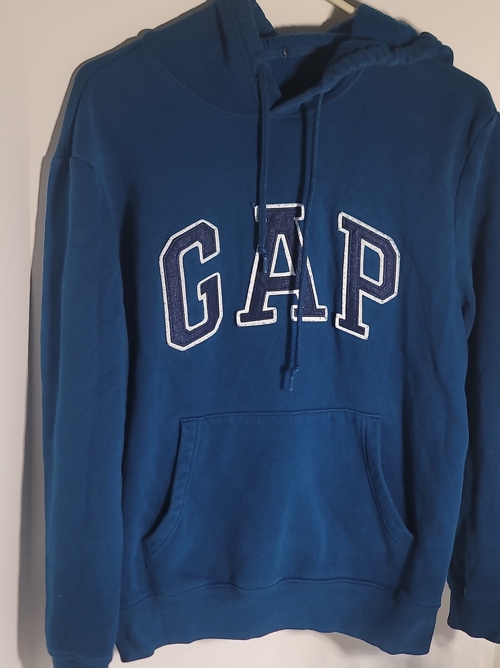 GAP Men's Royal Blue Crewneck Hoodie with Logo